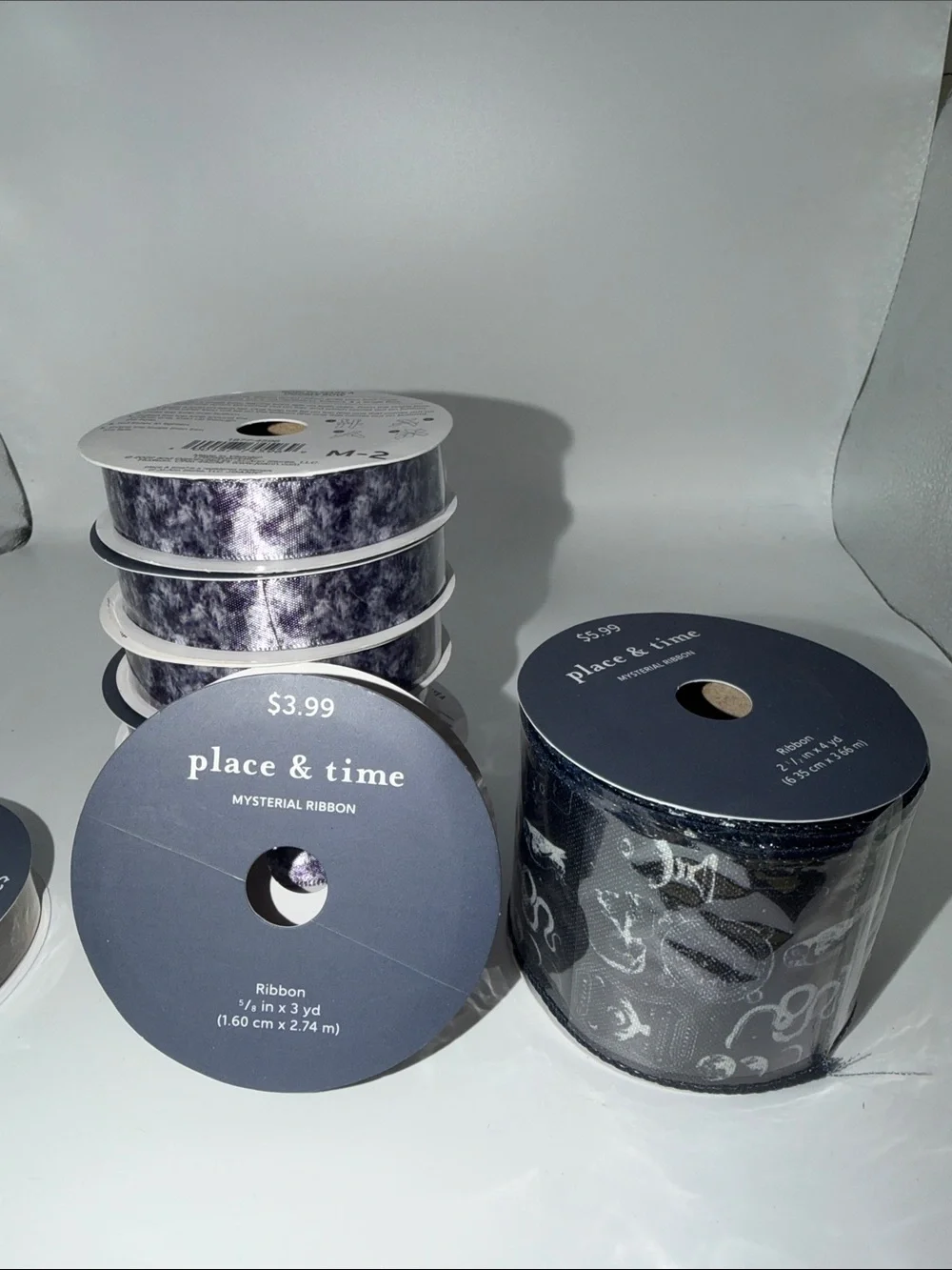 Halloween Ribbon Spool Bundle Lot Whimsigoth Snake Skull Marble Craft Destash